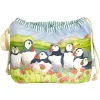 Emma Ball Sea Thrift Puffins Drawstring Cotton Bag- Crafts|Bags