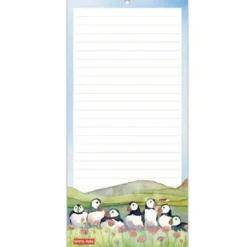 Emma Ball Sea Thrift Puffins Lined Magnetic Pad- Stationery