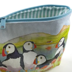 Emma Ball Sea Thrift Puffins Zipped Pouch- Crafts|Bags