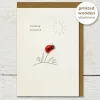 Ginger Betty Sending Sunshine Ladybug Greeting Card- Greeting Cards