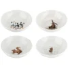 Wrendale Designs Set of Four 6 Inch Bowls  (Hare, Duck, Mouse, Squirrel)- Plates