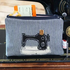 Poppy Treffry Sewing Embroidered Flat Coin Purse- Storage|Bags