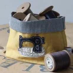 Poppy Treffry Sewing Machine Embroidered Mini Storage Pot- Storage