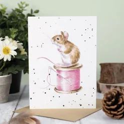 Wrendale Designs 'Sew it Begins' Blank Greetings Card- Greeting Cards