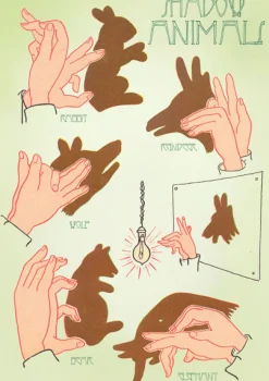 Madame Treacle Shadow Animals Greetings Card- Greeting Cards