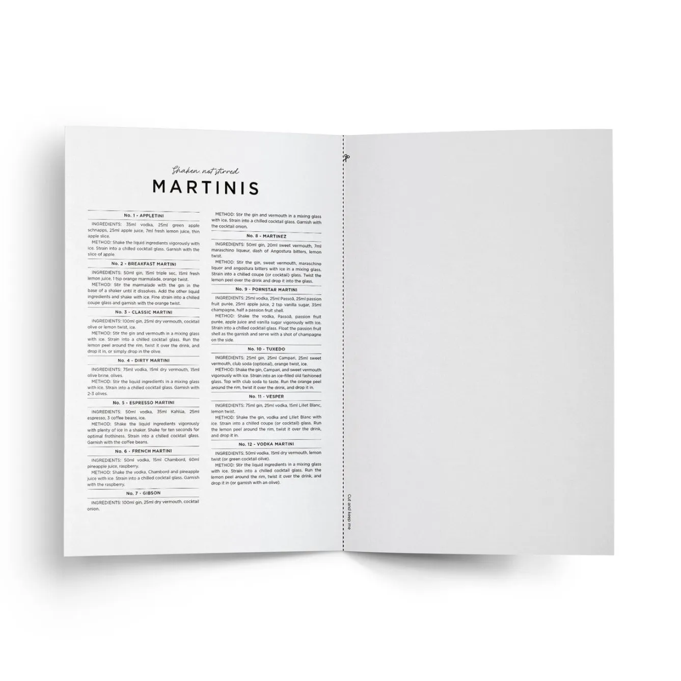 Everlong Print Co. Shaken, Not Stirred Martinis Card- Greeting Cards