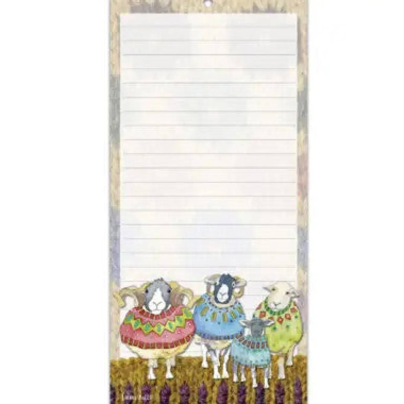 Emma Ball Sheep in Sweaters Lined Magnetic Pad- Stationery