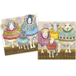 Emma Ball Sheep in Sweaters pack of 10 Mini Notecards- Greeting Cards