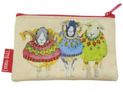 Emma Ball Sheep in Sweaters Small Zipped Purse- Crafts