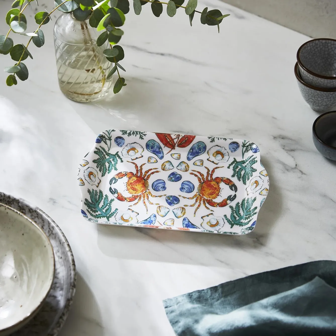 Ulster Weavers Shellfish Small Scatter Tray- Trays|Melamine