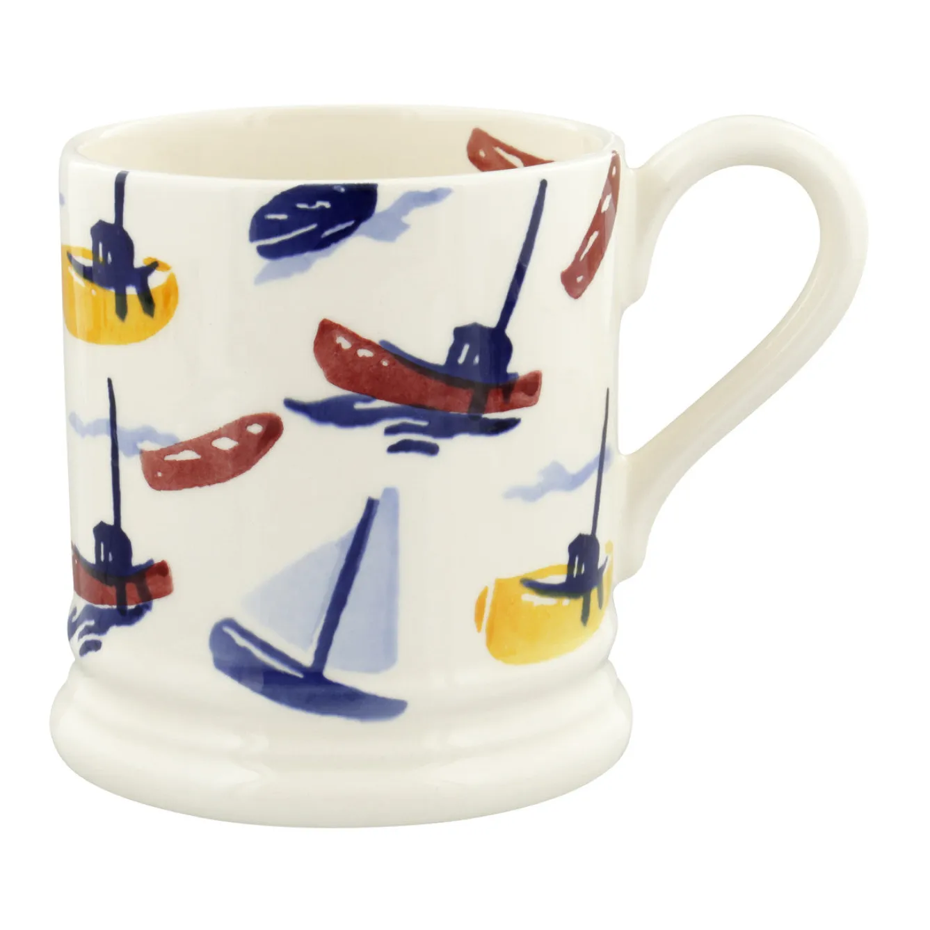 Emma Bridgewater Shoreline Scattered Boats 1/2 Pint Mug- Seaside