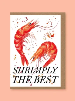 Studio Frewb. Shrimply The Best Greetings Card- Greeting Cards