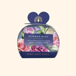English Soap Company Signature Summer Rose Heart Guest Soaps- Soaps & Lotions