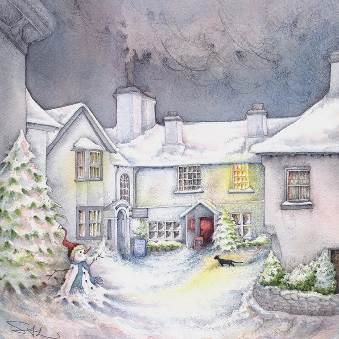 Moongazer Cards Silent Snow Greeting Card- Christmas Cards|Greeting Cards