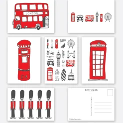 Victoria Eggs Simply London Pack of 6 Postcards- Stationery|Children