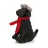 Amica Felt Sitting Black Labrador with Flat Cap & Scarf- Christmas Decorations|Christmas