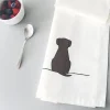 Jin Designs Sitting Dog Tea Towel- Tea|Tea