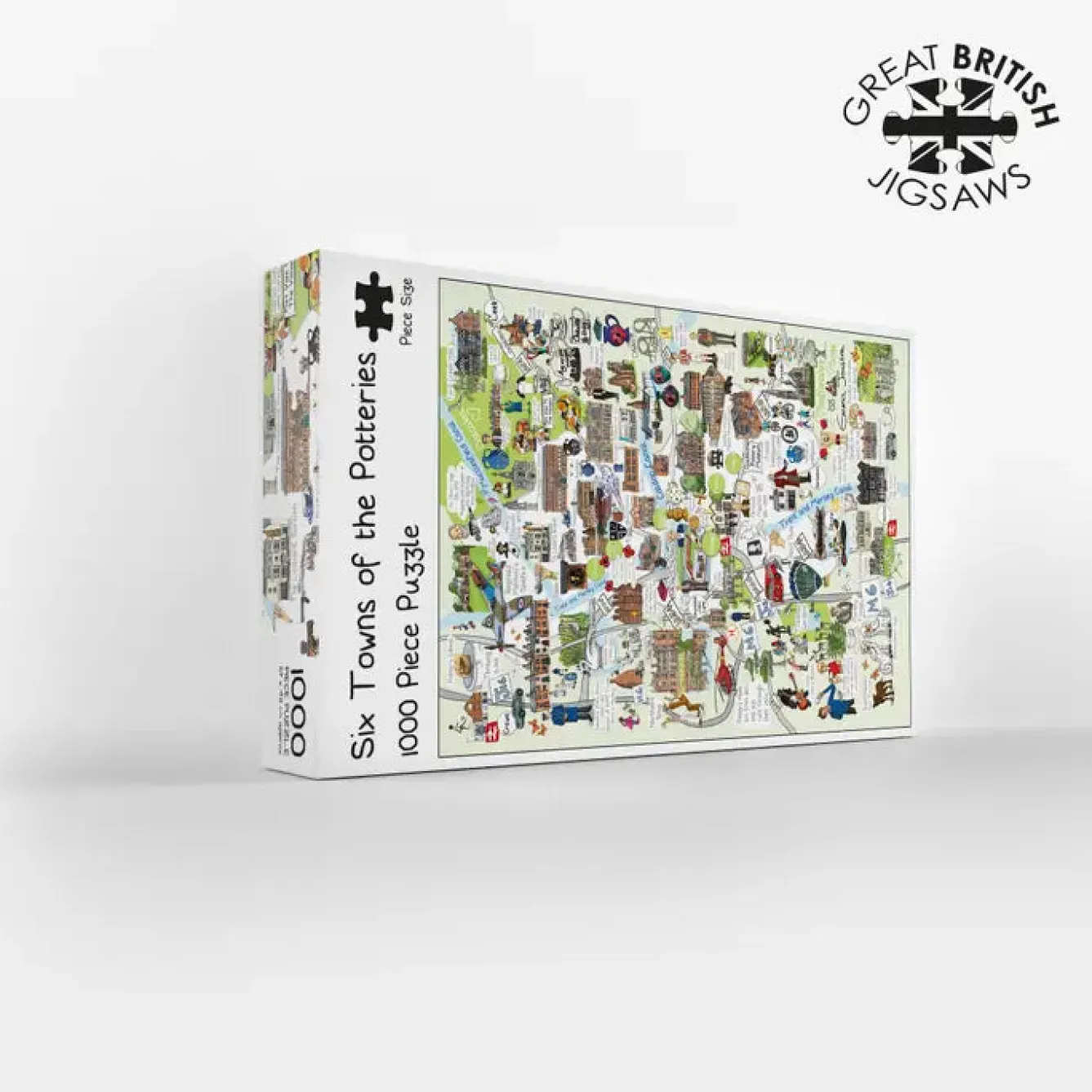 GB Jigsaws Ltd Six Towns of the Potteries 1000 Piece Jigsaw Puzzle- Puzzles