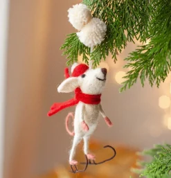 Sew Heart Felt Skater Mouse Felt Christmas Decoration- Christmas Decorations|Seasonal Decor