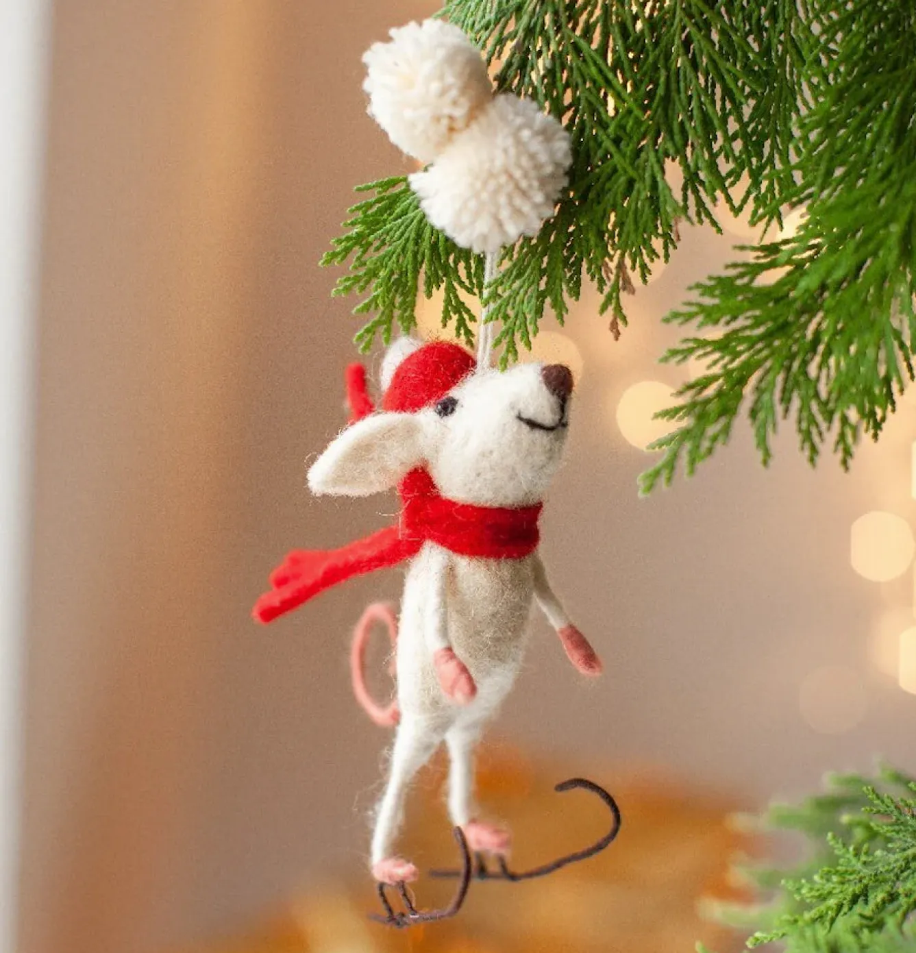 Sew Heart Felt Skater Mouse Felt Christmas Decoration- Christmas Decorations|Seasonal Decor