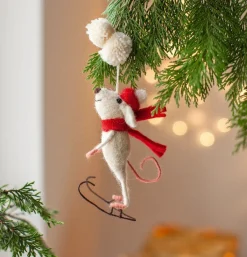Sew Heart Felt Skater Mouse Felt Christmas Decoration- Christmas Decorations|Seasonal Decor