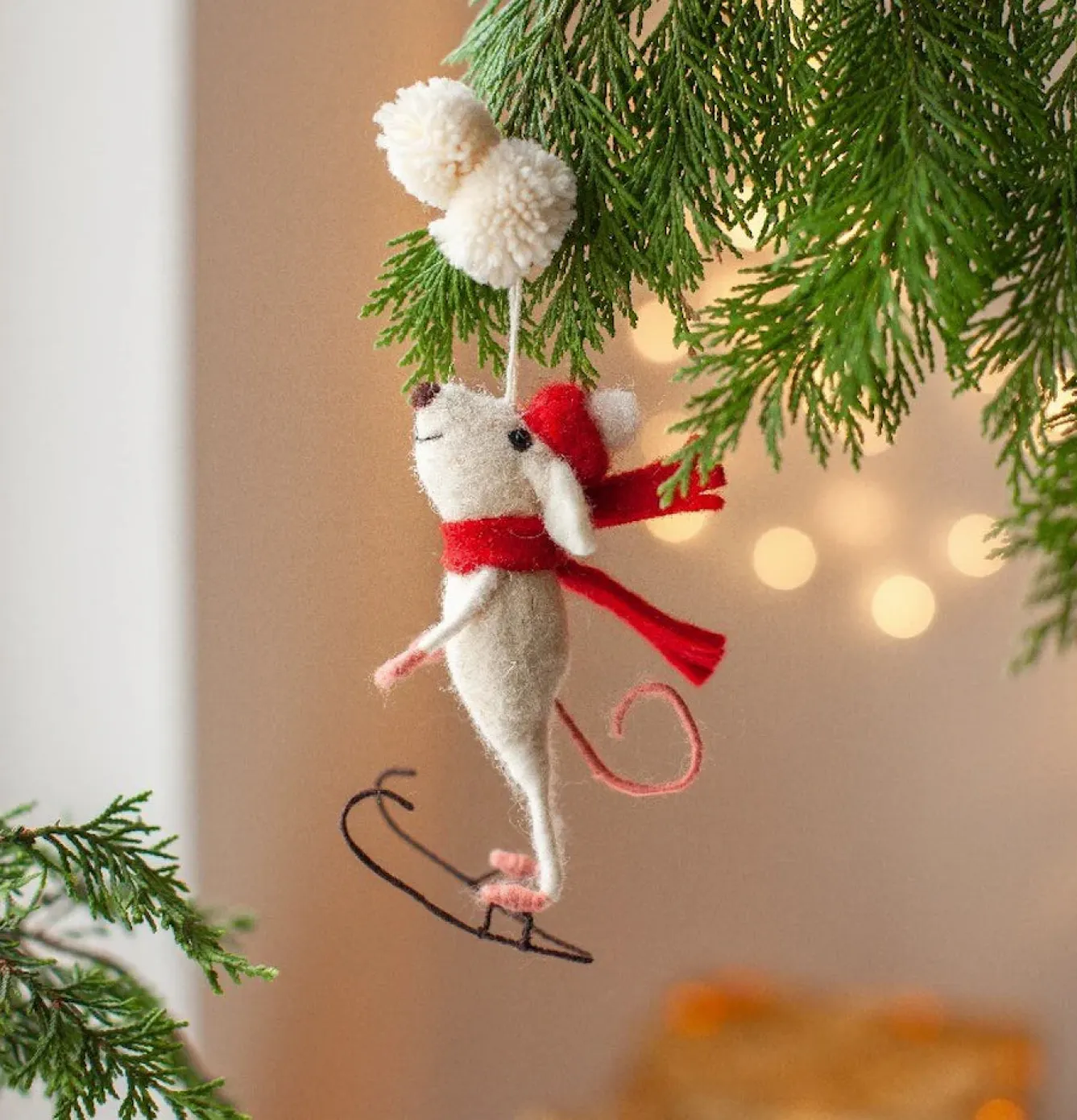 Sew Heart Felt Skater Mouse Felt Christmas Decoration- Christmas Decorations|Seasonal Decor