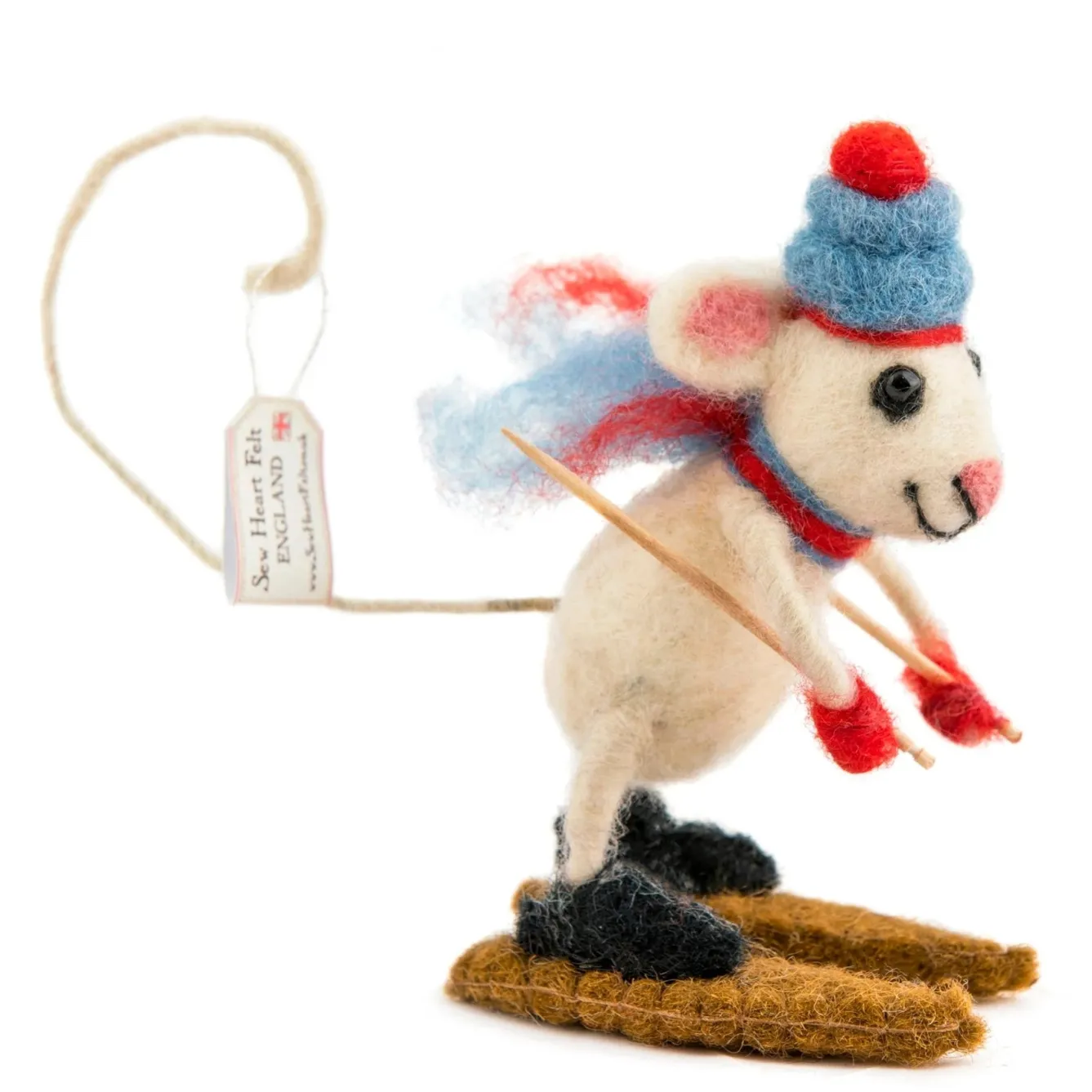 Sew Heart Felt Skiing Felt Mouse- Children
