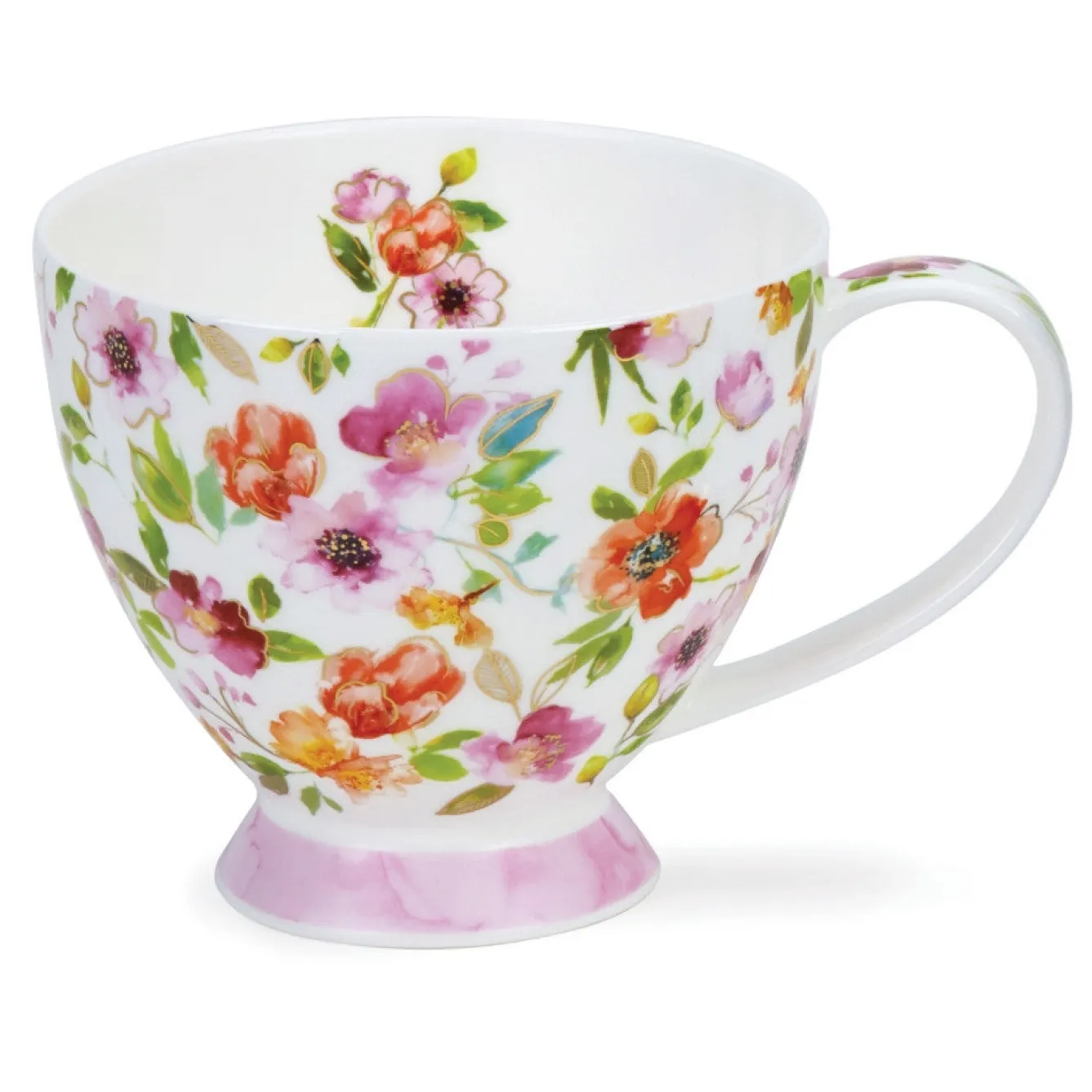 Dunoon Skye Fleurs Pink Cup- Tea|Flowers & Garden