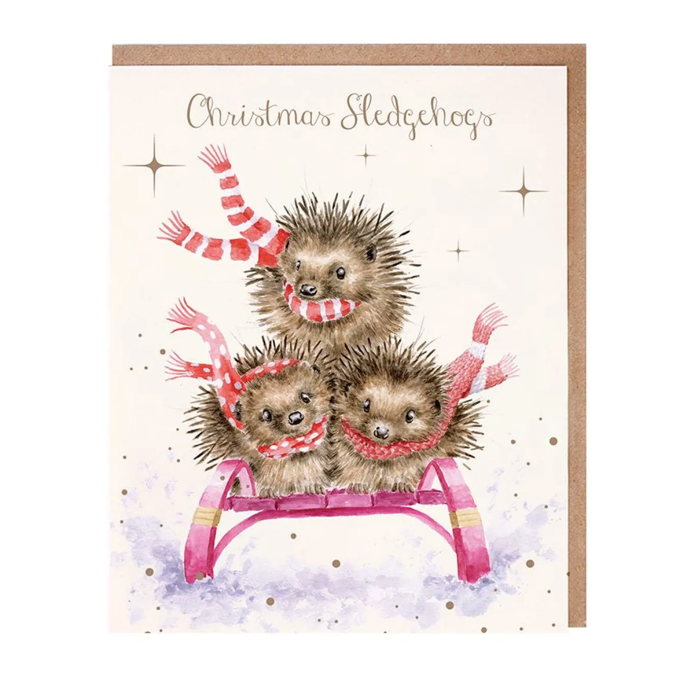 Wrendale Designs 'Sledgehogs' Hedgehog Christmas Card Pack- Christmas Cards|Stationery