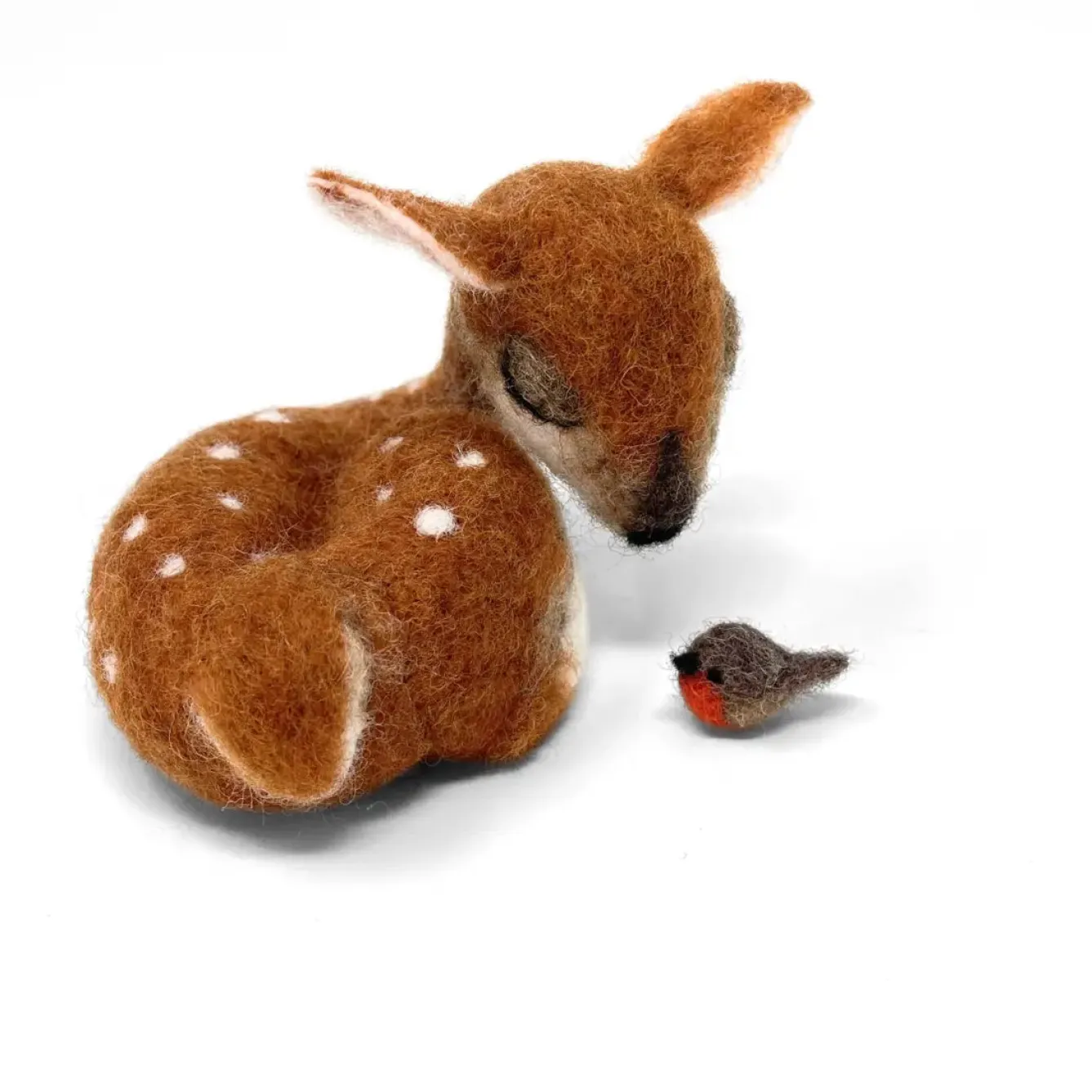 The Crafty Kit Co. Sleepy Fawn Needle Felting Craft Kit- Crafts|Children