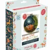 The Crafty Kit Co. Sleepy Fox in a Hoop Needle Felting Kit- Crafts