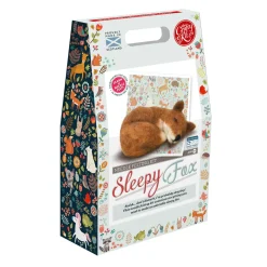 The Crafty Kit Co. Sleepy Fox Needle Felting Kit- Crafts