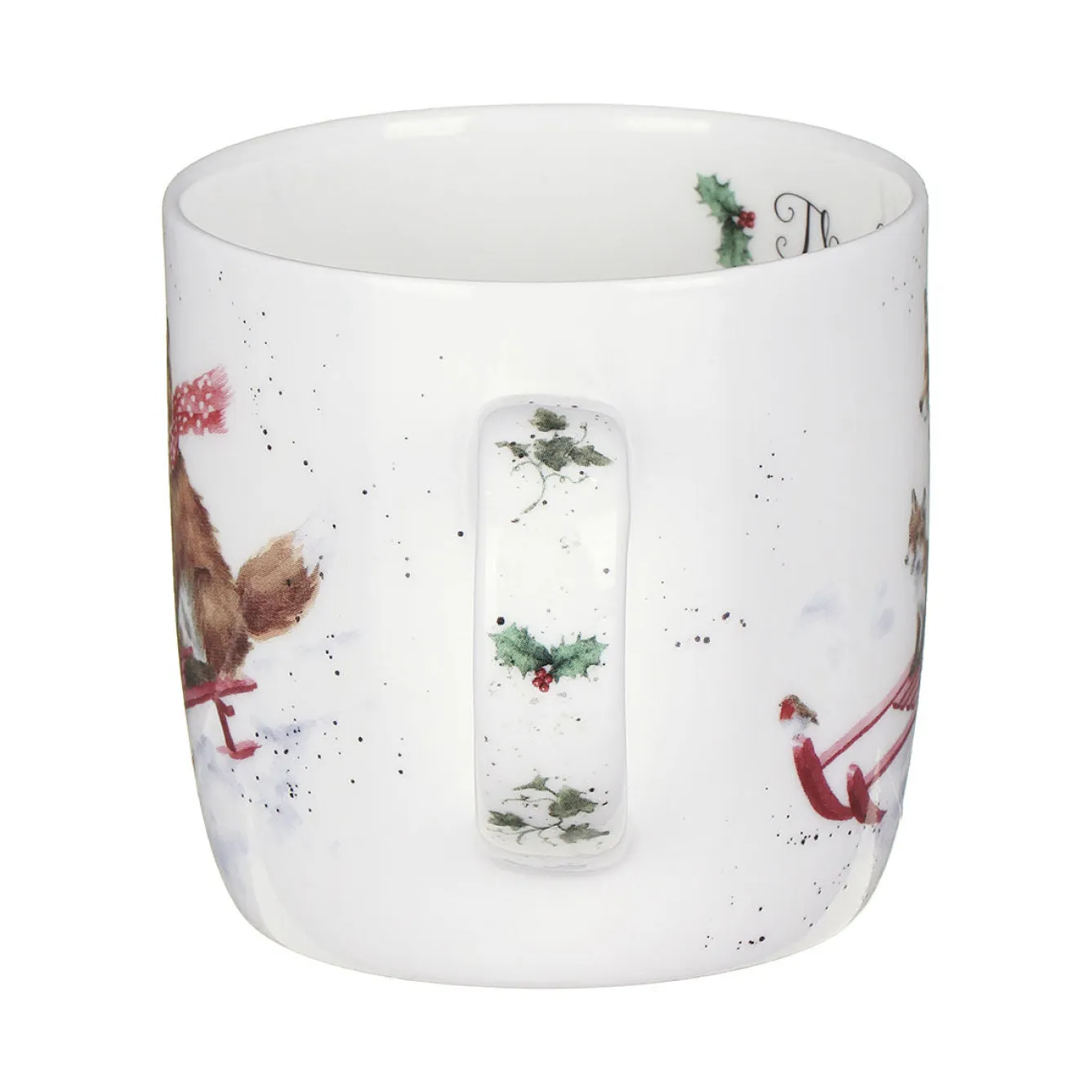 Wrendale Designs 'Sleigh Ride' Foxes Small Bone China Mug (11oz)- Animals|Animals