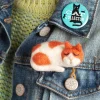 Hawthorn Handmade Snoozing Cat Brooch Felting Kit- Crafts