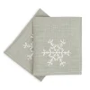 Ulster Weavers Snowflake Sterling Linen Napkin 2 pack- Napkins|Napkins