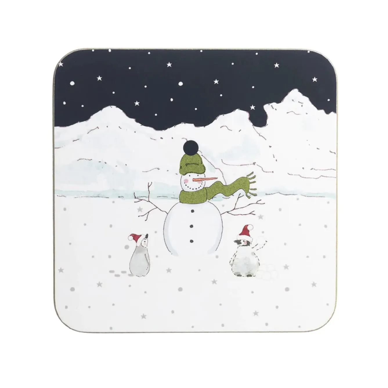 Sophie Allport Snow Season Coasters- Set of 4- Christmas|Tea