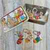 Emma Ball Socks Set of 6 Stitch Markers in a Pocket Tin- Crafts