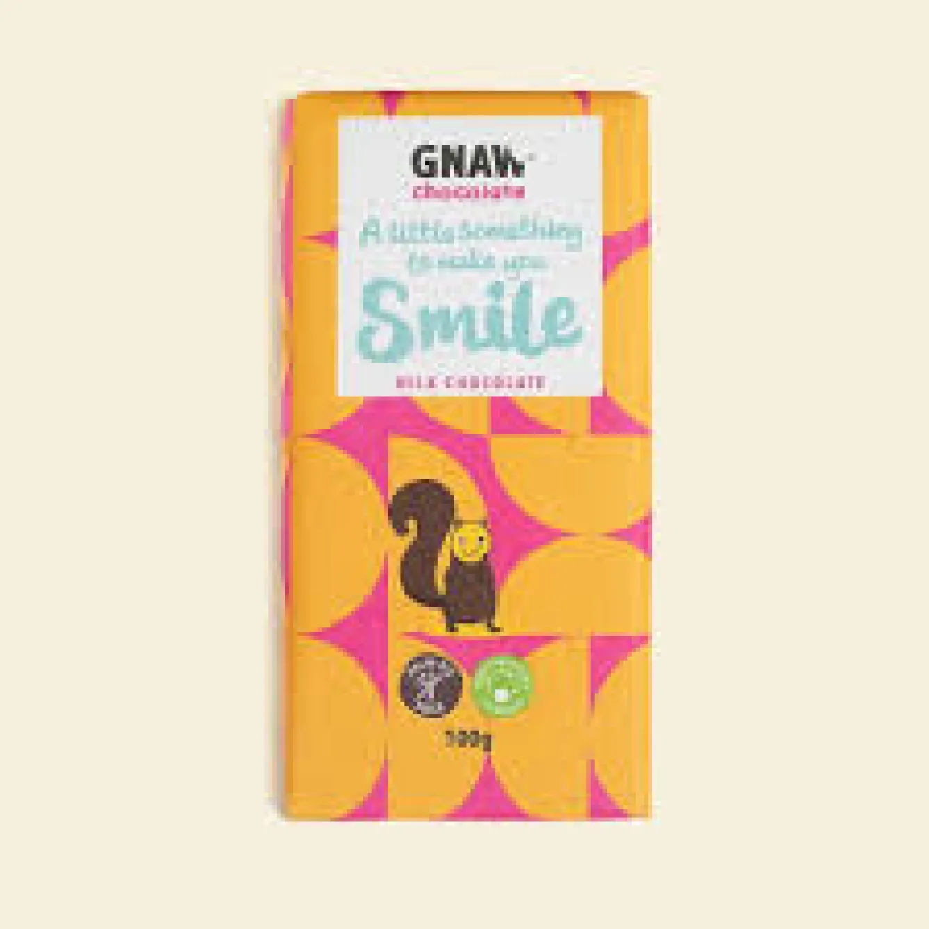 Gnaw Chocolate Something To Make You Smile Milk Chocolate Bar- Holiday Treats|Chocolate