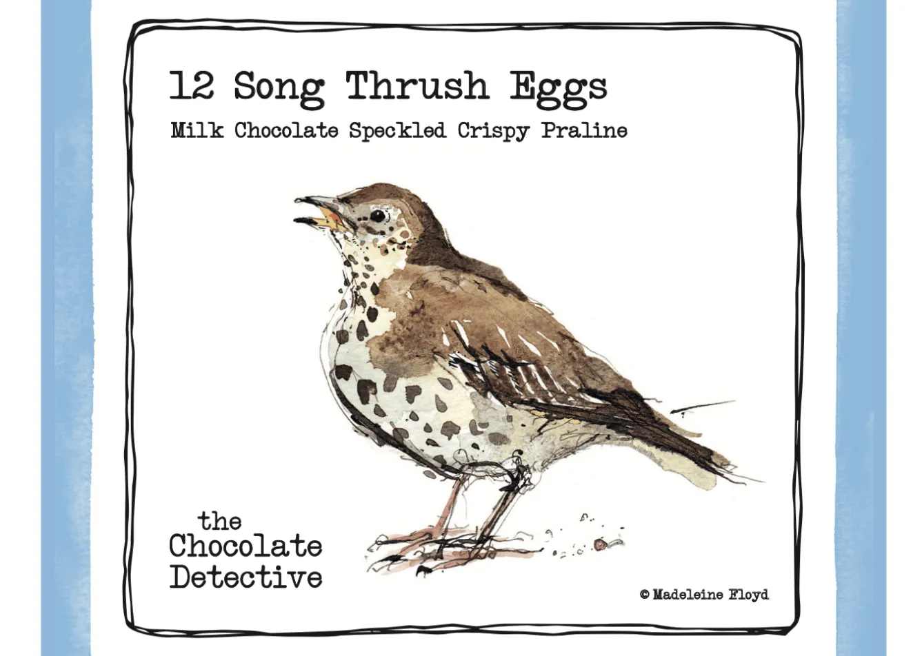 The Chocolate Detective 12 Song Thrush Eggs by- Easter