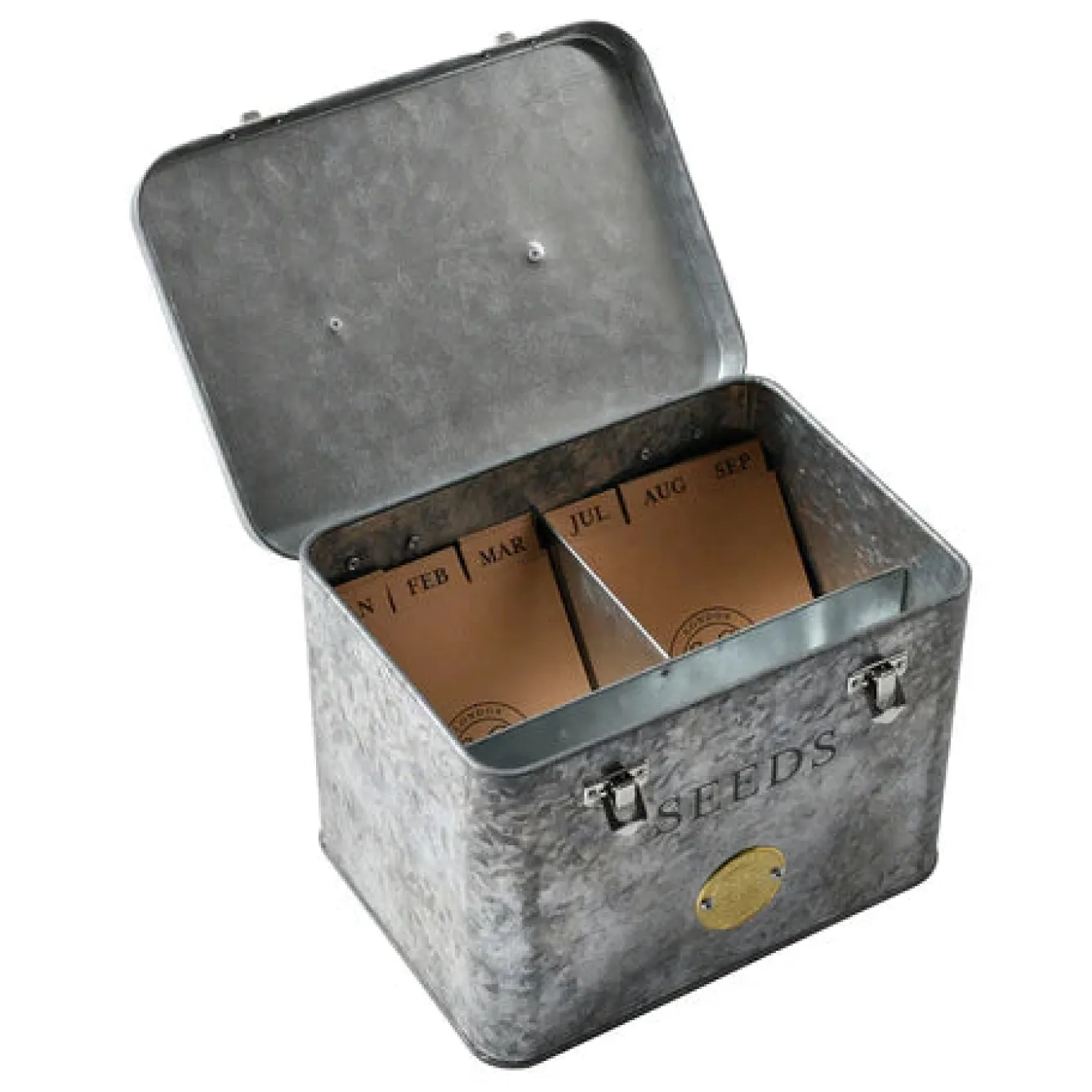 Burgon & Ball Sophie Conran Galvanized Seed Tin- Flowers & Fruits
