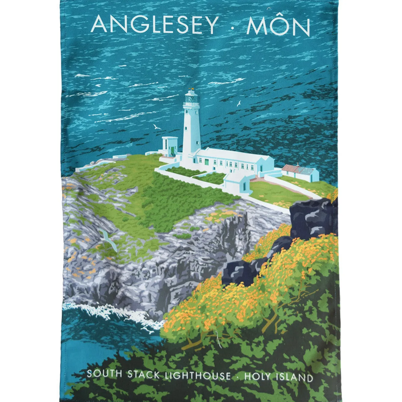 Town Towels South Stack Lighthouse - Anglesey - Tea Towel- Tea|Tea Towels