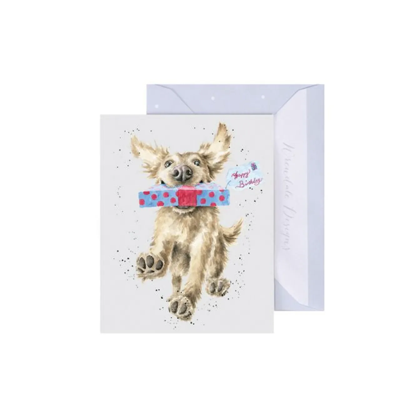 Wrendale Designs 'Special Delivery' Golden Retriever Gift Enclosure Card- Greeting Cards