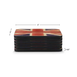 Spode Union Jack Coasters - Set of 6- Placemats