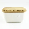 Selbrae Spread the Love Ceramic White Butter Dish- Tea|Butter Dishes