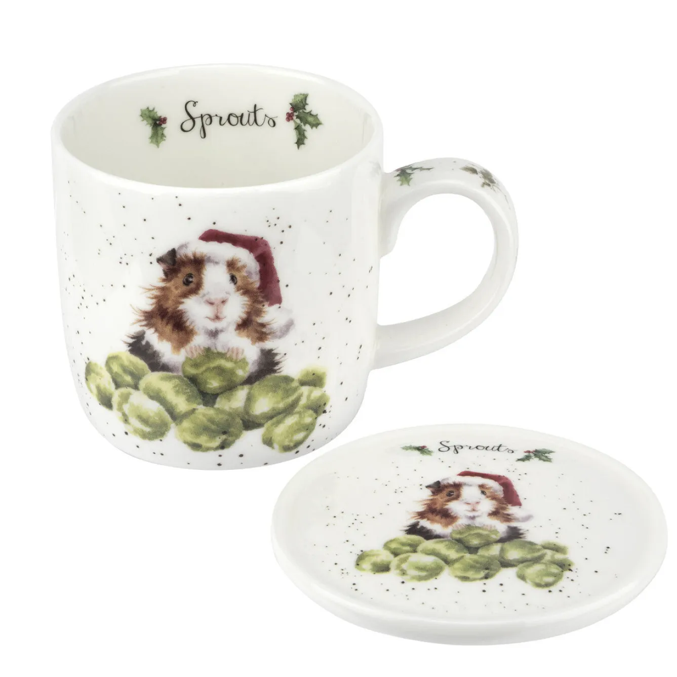 Wrendale Designs Sprouts Fine Bone China Mug & Coaster Set- Pets|Pets