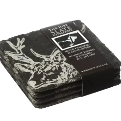 Selbrae Stag - Set of 4 Slate Coasters- Father's Day|Tea