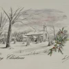 Sean Webb Art St Giles Church in Bowes Seasonal Greetings Card- Christmas|Greeting Cards
