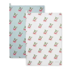 Sophie Allport Strawberries Blue & White Set of 2 Tea Towels by- Tea|Tea