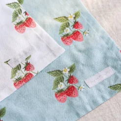 Sophie Allport Strawberries Blue & White Set of 2 Tea Towels by- Tea|Tea