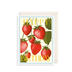 The Art File Strawberries Greeting Card- Greeting Cards